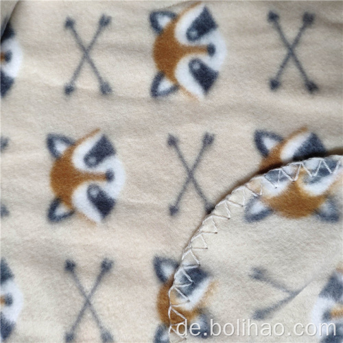 Neues Design Gedruckte gebürstete Polar Fleece Deckenüberwürfe